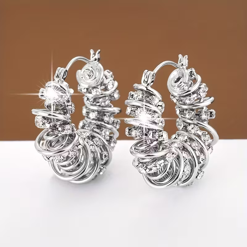 Temper Flower Roll Earrings