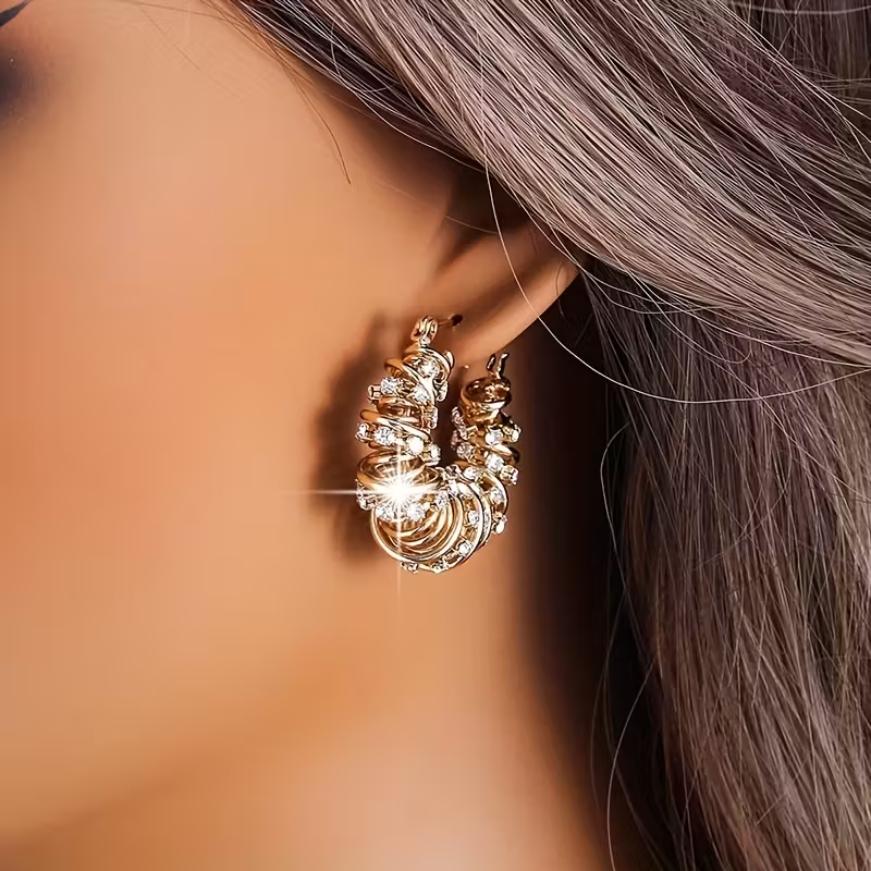 Temper Flower Roll Earrings