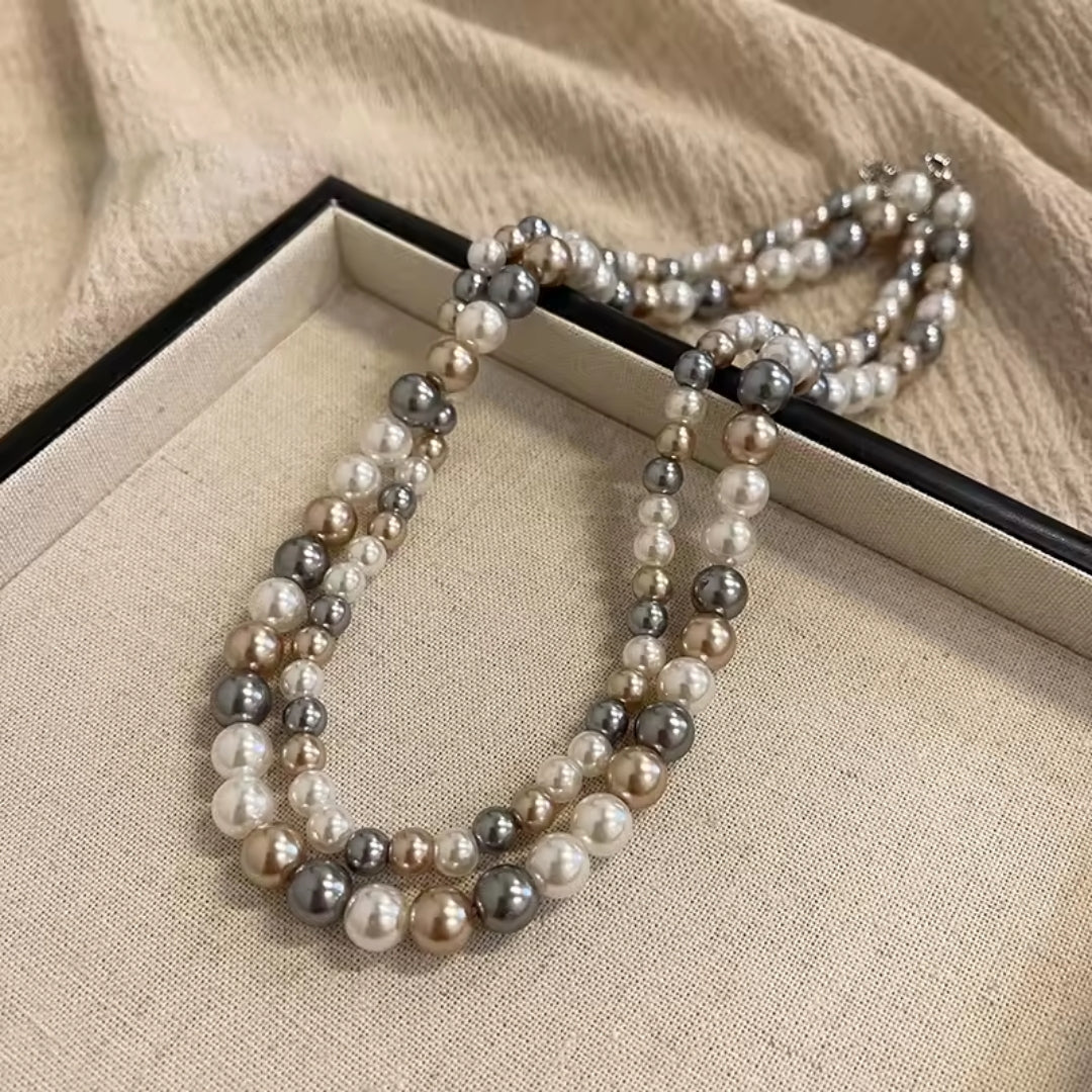 Black &amp; White Pearl Necklace