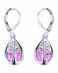 Tree of Life Earrings in Opal and Silver