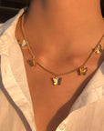 Silver and Gold Plated Butterfly Necklace