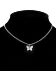 Silver and Gold Plated Butterfly Necklace