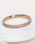 Slim Gold Zirconia Band Ring